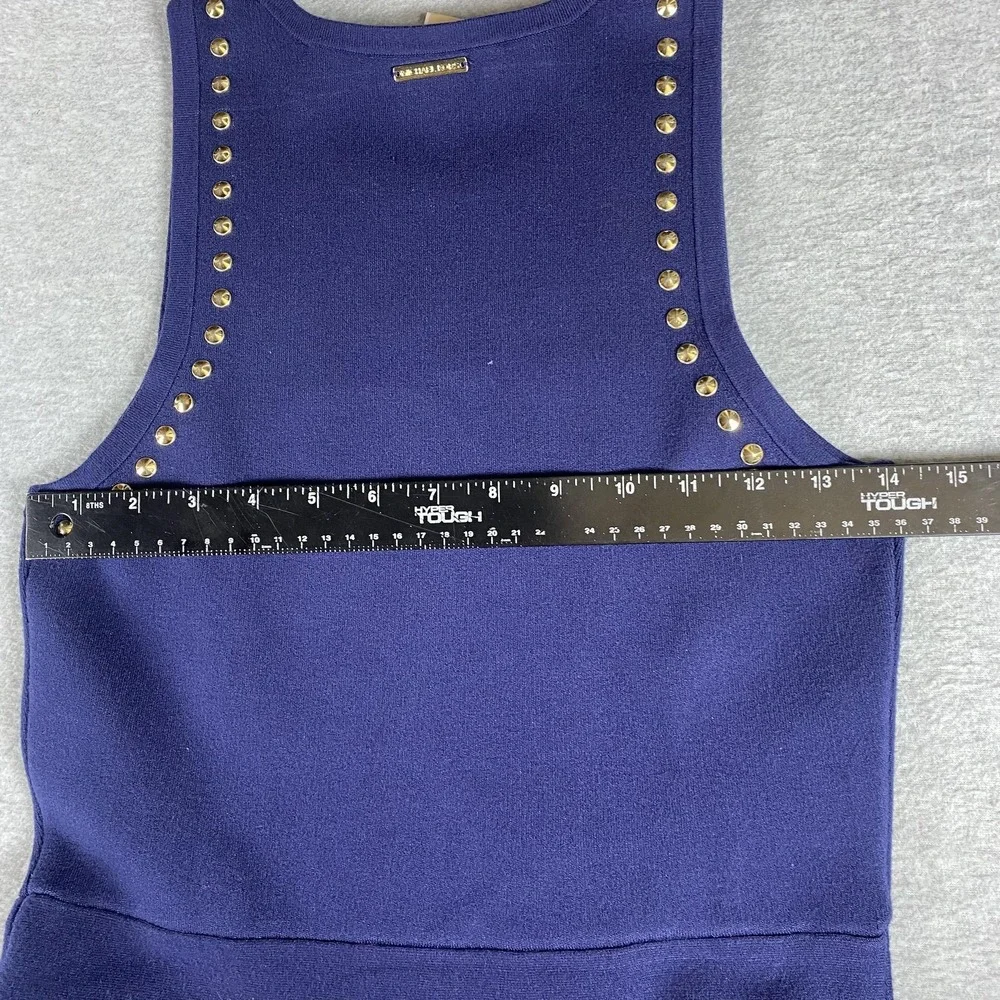 Michael Michael Kors Dress Womens Small Navy Sleeveless‎ Studded Fit Flare
